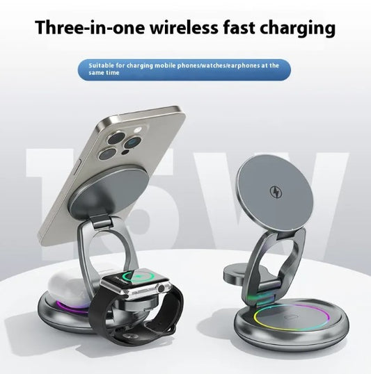 Aevor Elite 3-in-1 Wireless Charging Station - Luxury Edition.