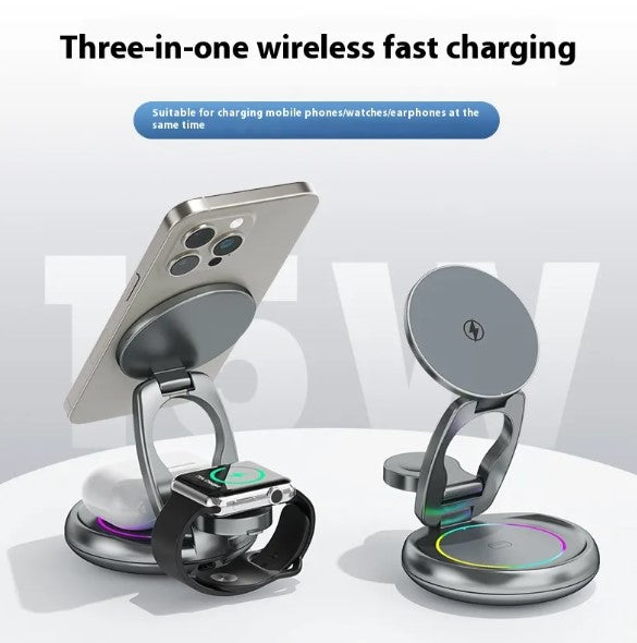 Aevor Elite 3-in-1 Wireless Charging Station - Luxury Edition.